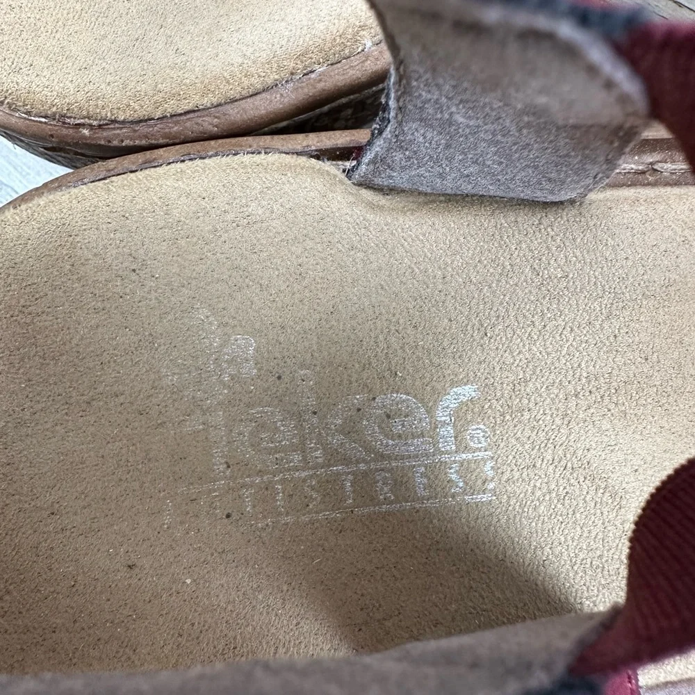 Rieker Comfort & Style Regina Red Leather Sandal